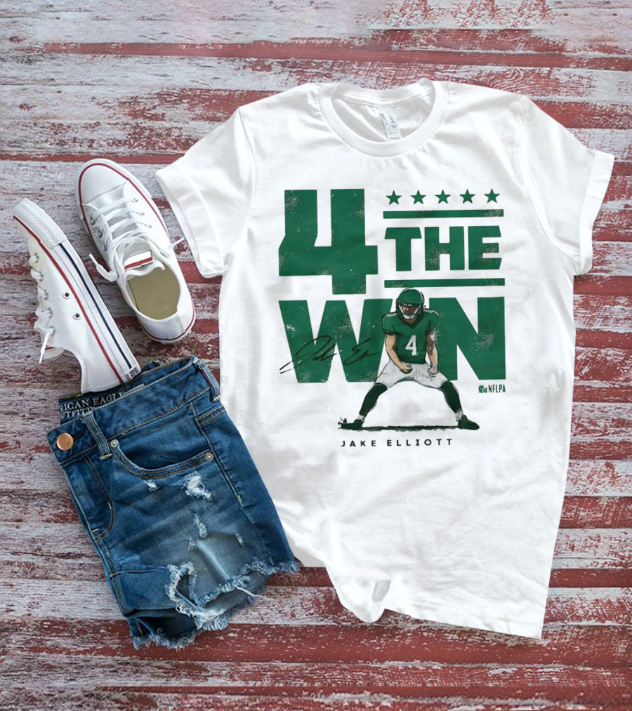 4 The Win Jake Elliott Football Player 4 Win G Signature T-Shirt