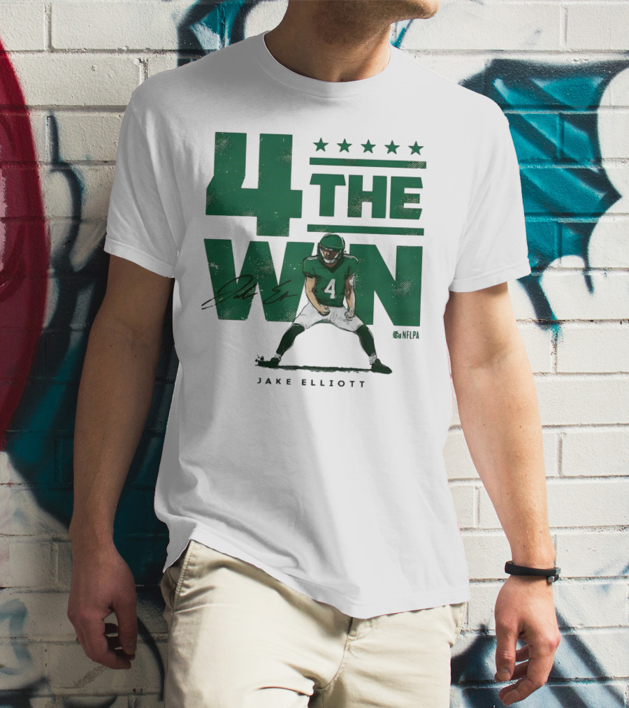 4 The Win Jake Elliott Football Player 4 Win G Signature T-Shirt
