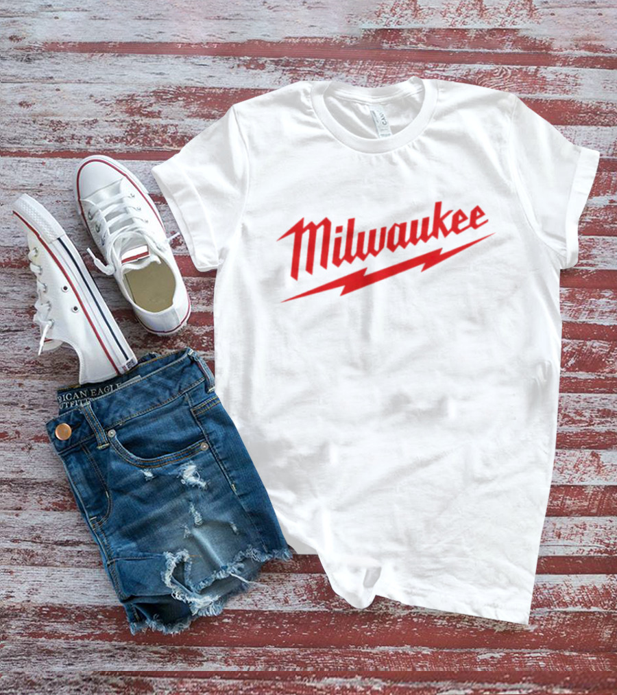 Milwaukee Red Lightning Bolt T-Shirt