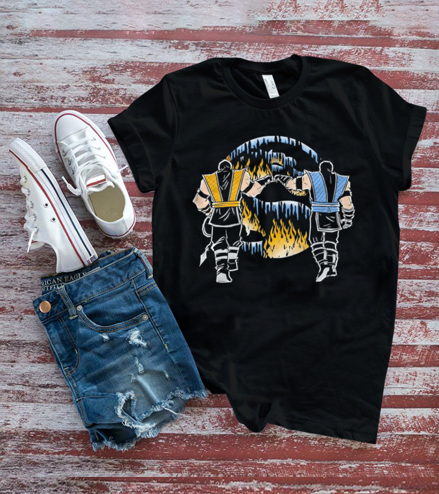 Mortal Kombat Fist Bump Scorpion And Sub-Zero Iconic Matchup T-Shirt