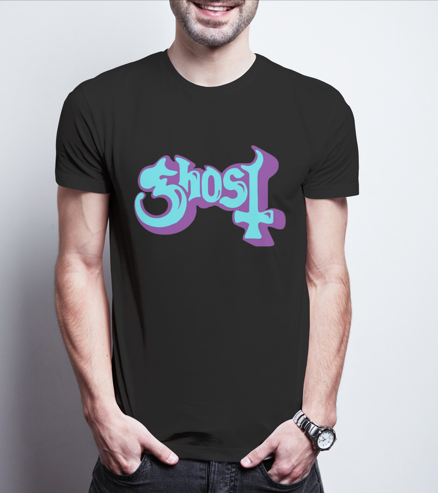 Ghost Purple Teal 70s T-Shirt