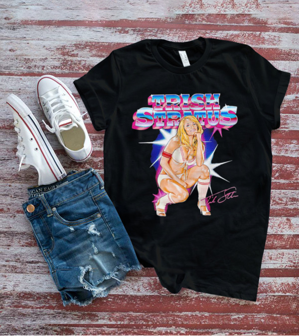 Trish Stratus Retro Wrestling Nostalgia Signed T-Shirt
