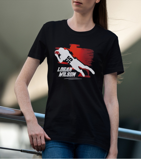 Logan Wilson NFL Diving Catch Cincinnati Bengals 55 T-Shirt