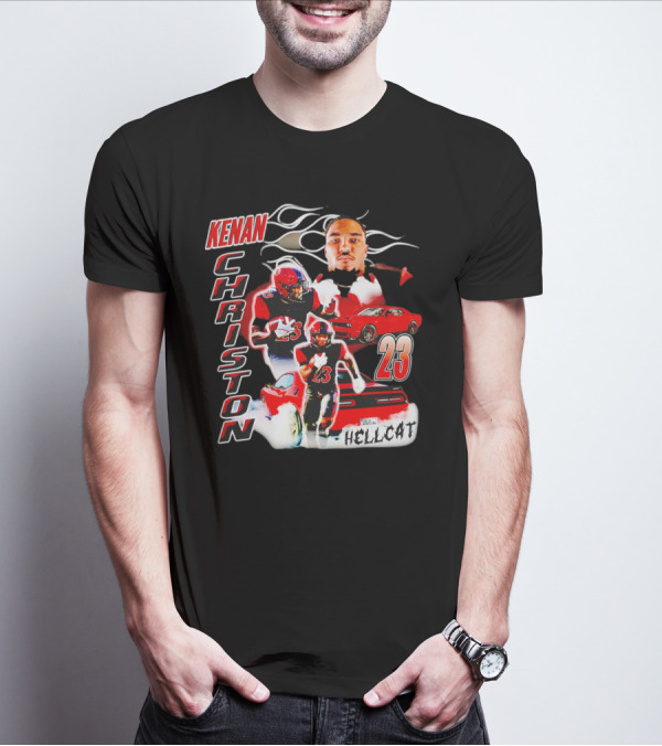 Kenan Christon 23 San Diego State Aztecs Hellcat Football And Sports Car T-Shirt