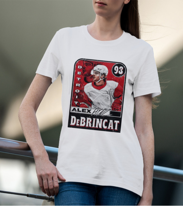 Alex DeBrincat Detroit 93 Hockey Player Card T-Shirt