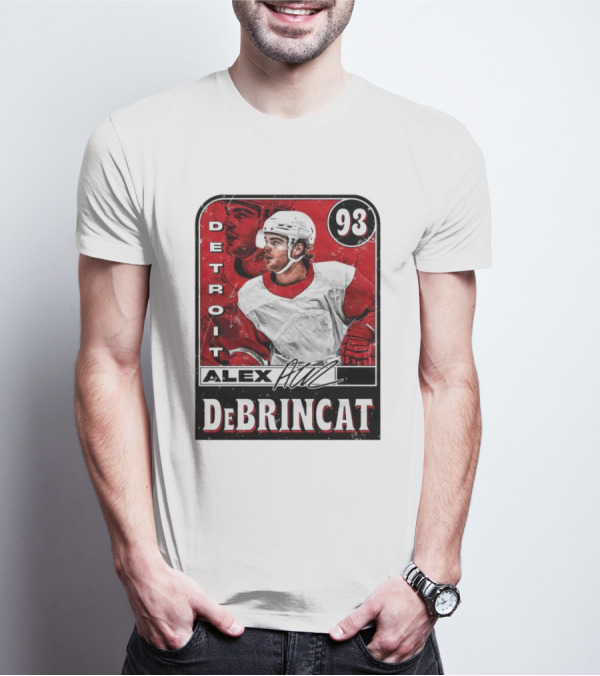 Alex DeBrincat Detroit 93 Hockey Player Card T-Shirt