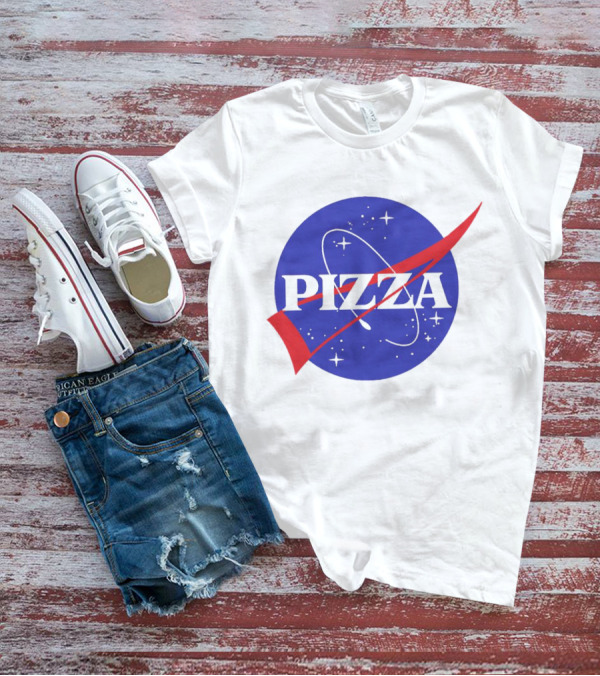 Pizza NASA Style Logo Parody Interstellar T-Shirt