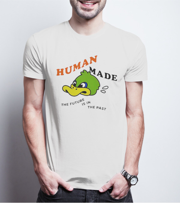 Human Made Duck With The Future Is In The Past Text T-Shirt