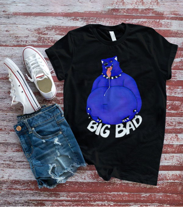 Big Bad Slosh Dog Blue Cartoon Character T-Shirt