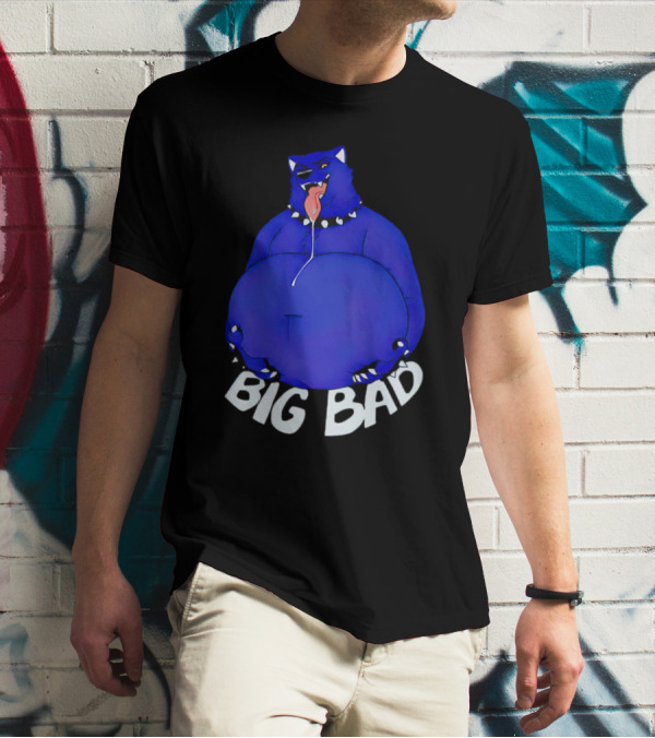 Big Bad Slosh Dog Blue Cartoon Character T-Shirt