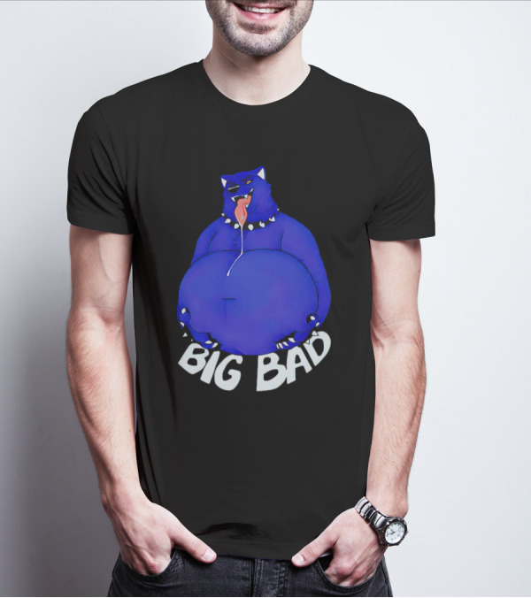 Big Bad Slosh Dog Blue Cartoon Character T-Shirt