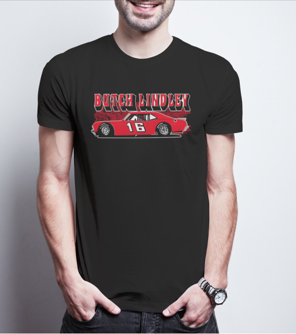 Butch Lindley 16 Red Car Racing T-Shirt