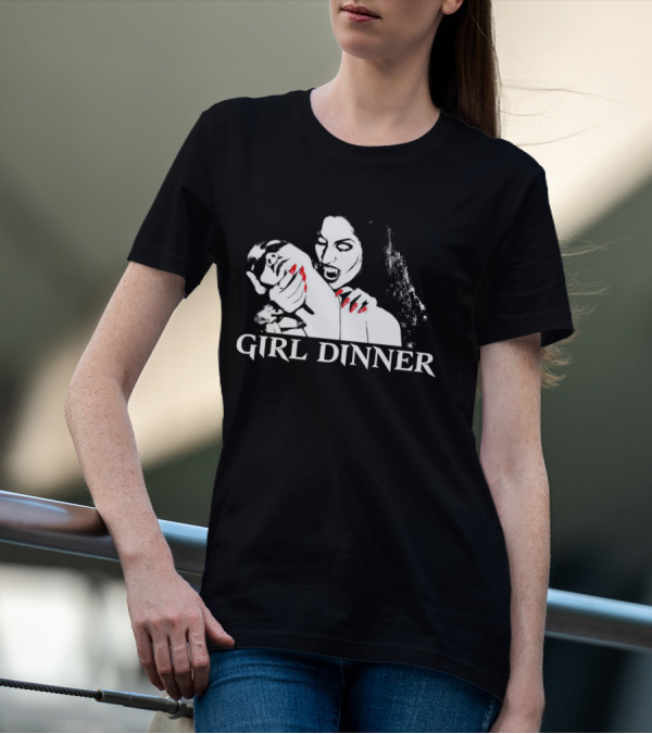 Girl Dinner Vampire Gothic Horror Aesthetic T-Shirt