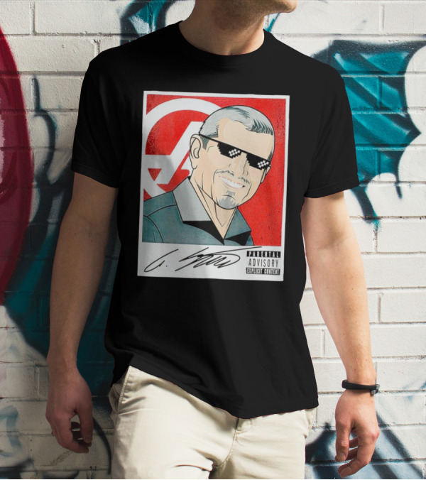 Guenther Steiner Parental Advisory Explicit Content Signature F1 Racing Image T-Shirt