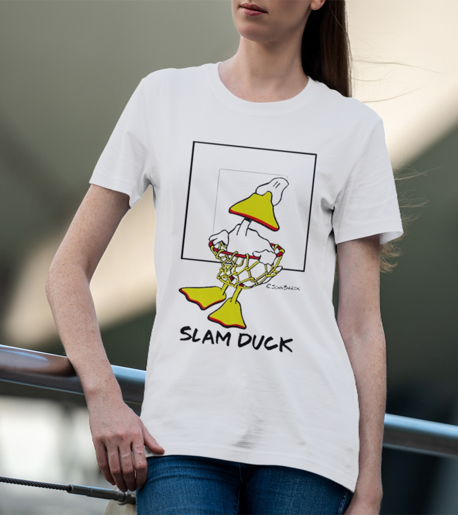 John Baron Slam Duck Basketball Humor T-Shirt