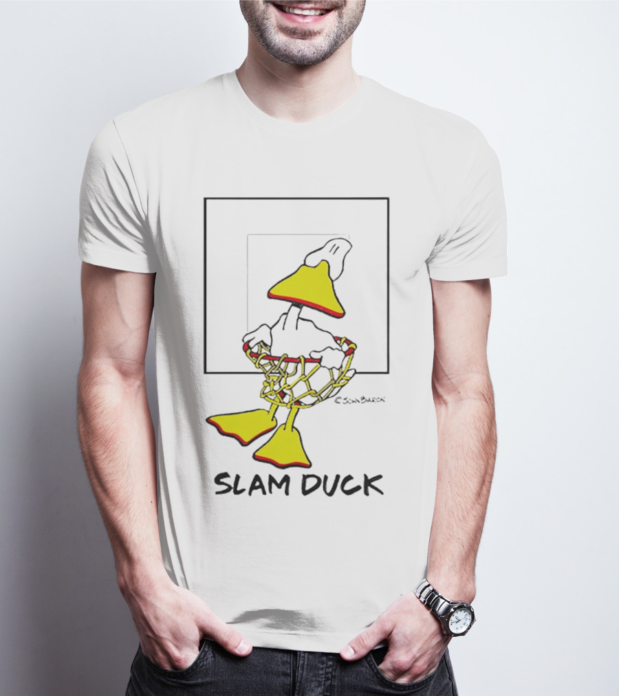 John Baron Slam Duck Basketball Humor T-Shirt