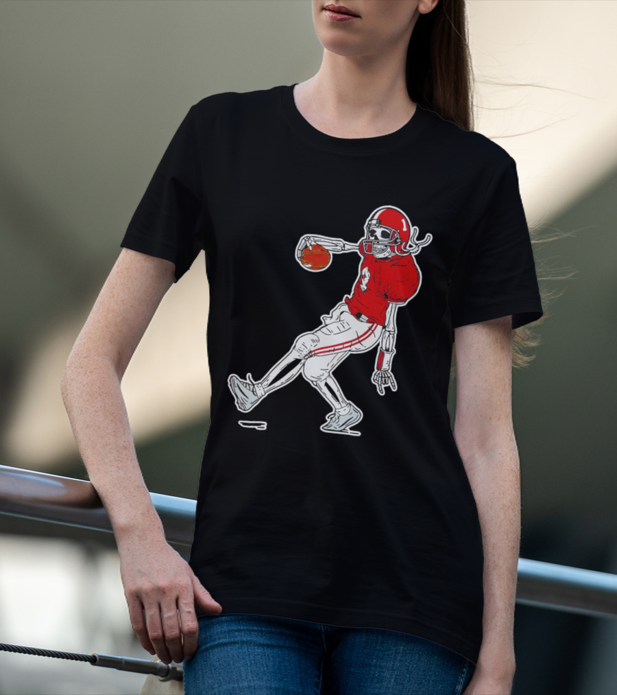 Sterling Shepard Oklahoma Sooners Tuck Fexas Skeleton Football Player T-Shirt