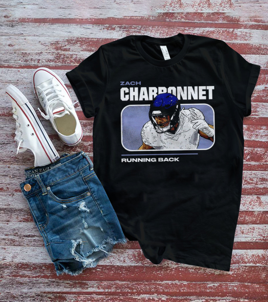 Zach Charbonnet Running Back Vintage Football T-Shirt