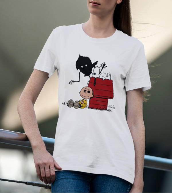Charlie Brown Snoopy Coraline Button Eyes Shadow T-Shirt