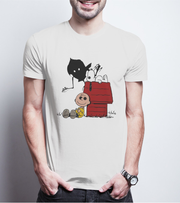 Charlie Brown Snoopy Coraline Button Eyes Shadow T-Shirt
