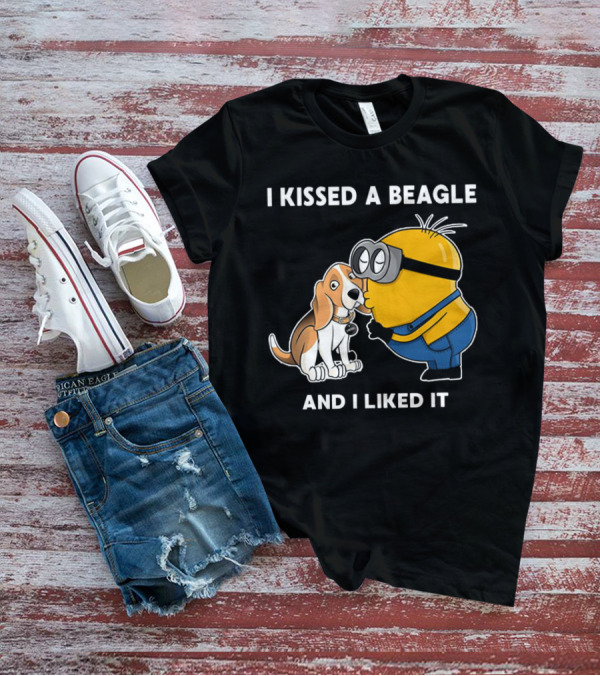 I Kissed A Beagle And I Liked It Minion Beagle Interaction T-Shirt