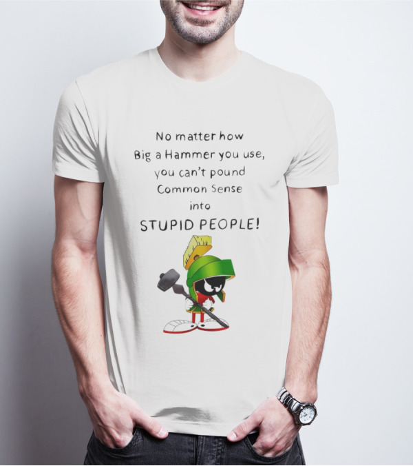 No Matter How Big A Hammer You Use, You Can't Pound Common Sense Into Stupid People T-Shirt