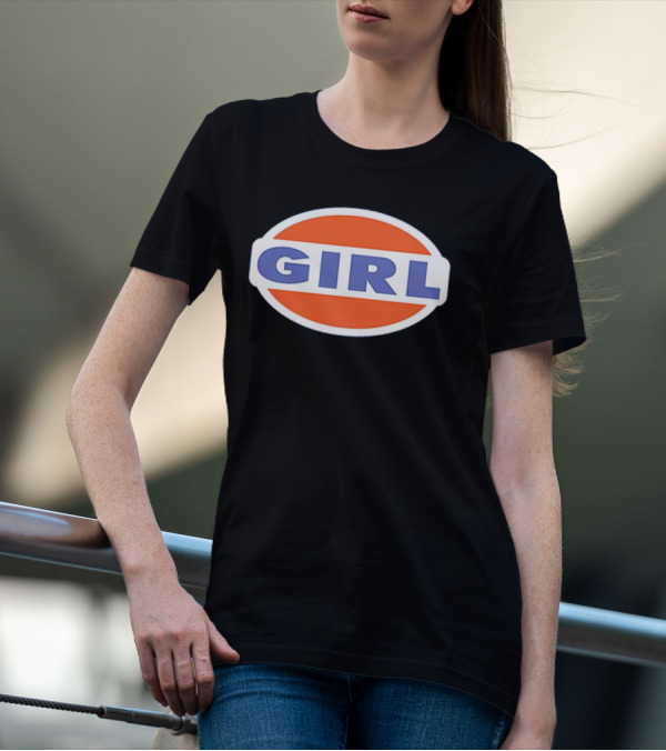 Pamela Anderson Girl 90s Logo Oval T-Shirt