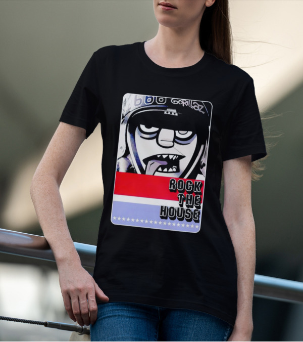 Gorillaz Rock The House 66 50s Style Helmet T-Shirt
