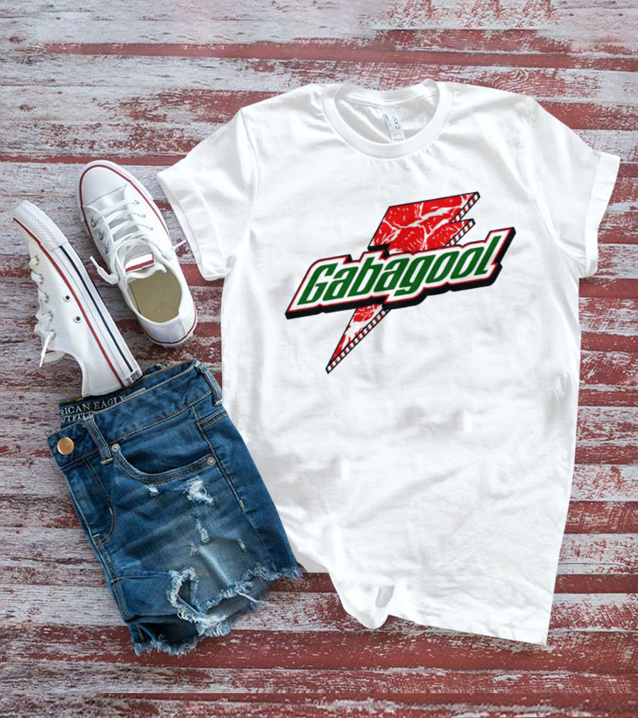 Gabagool Meat Lightning Bolt Red Green T-Shirt