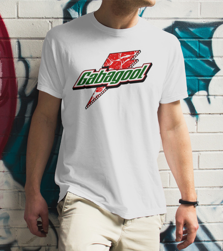 Gabagool Meat Lightning Bolt Red Green T-Shirt