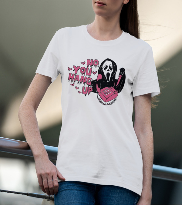 Ghostface Telephone Scene No You Hang Up Halloween T-Shirt