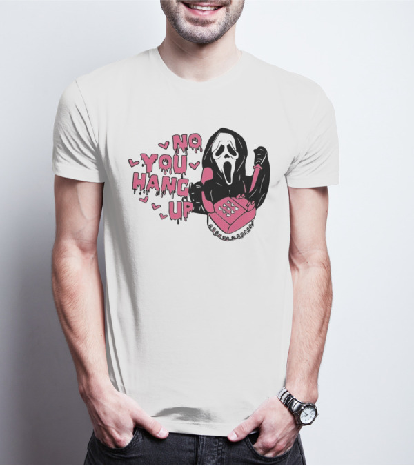 Ghostface Telephone Scene No You Hang Up Halloween T-Shirt