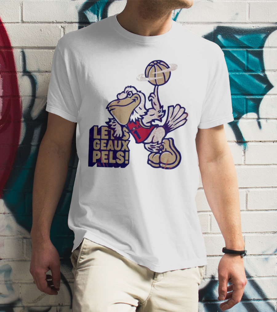 Let’s Geaux Pels Basketball Pelican T-Shirt