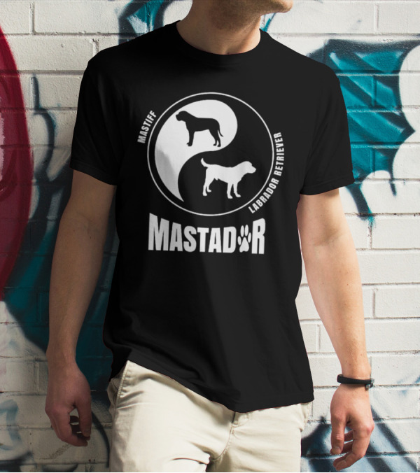 Mastiff Labrador Retriever Yin Yang Mastador T-Shirt