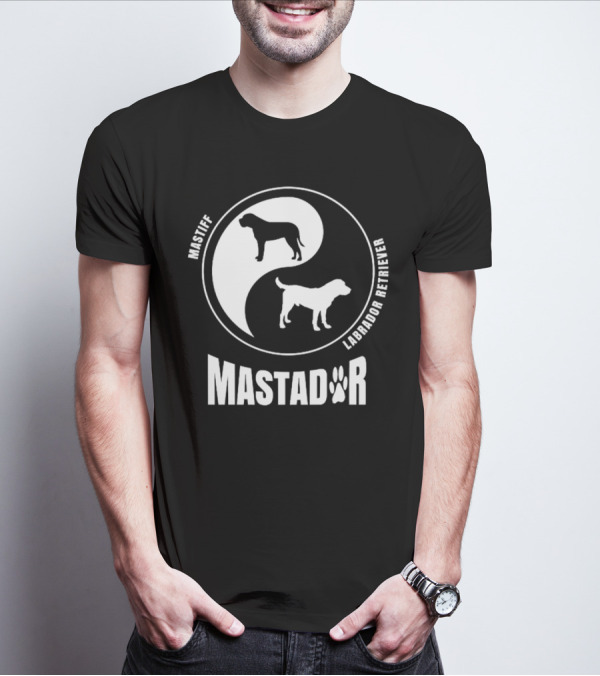Mastiff Labrador Retriever Yin Yang Mastador T-Shirt