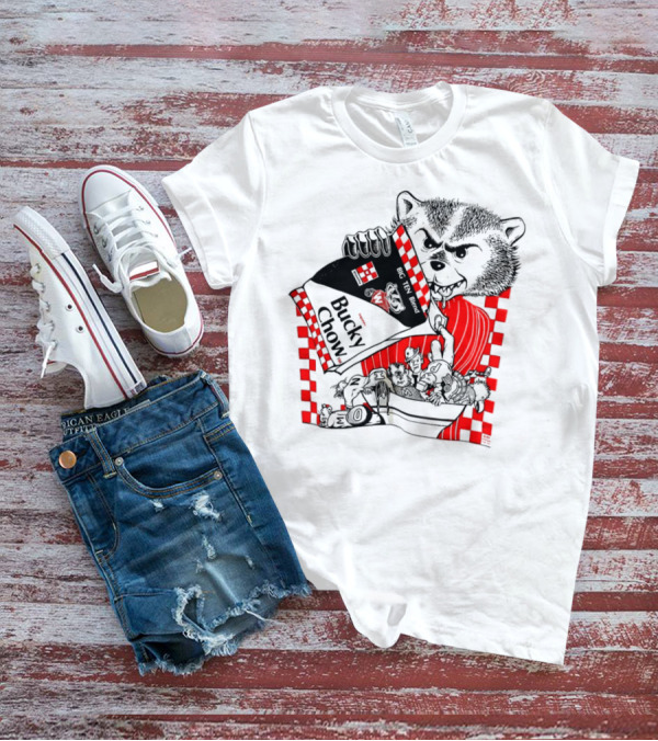 Bucky Badger Bucky Chow Big Ten Blend Football Mischief T-Shirt
