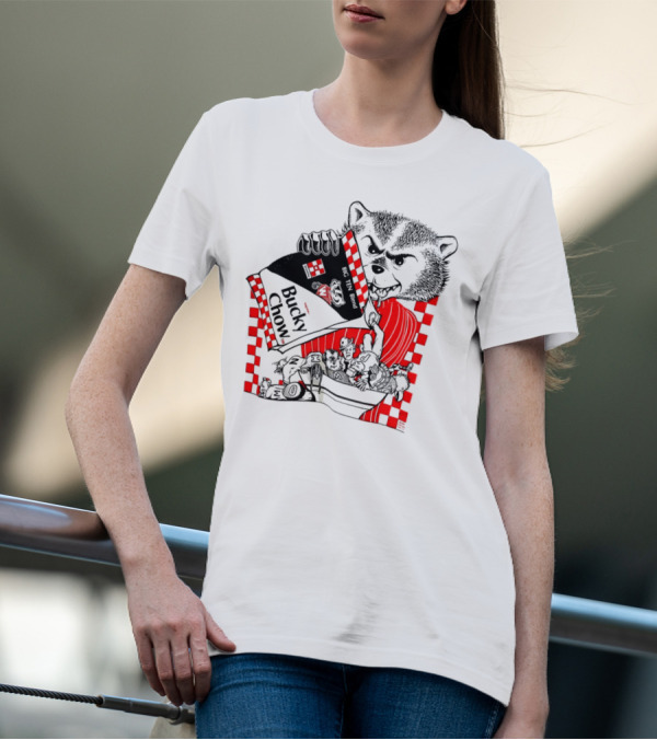 Bucky Badger Bucky Chow Big Ten Blend Football Mischief T-Shirt
