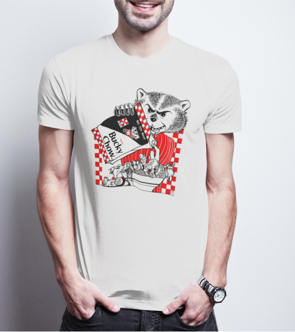 Bucky Badger Bucky Chow Big Ten Blend Football Mischief T-Shirt