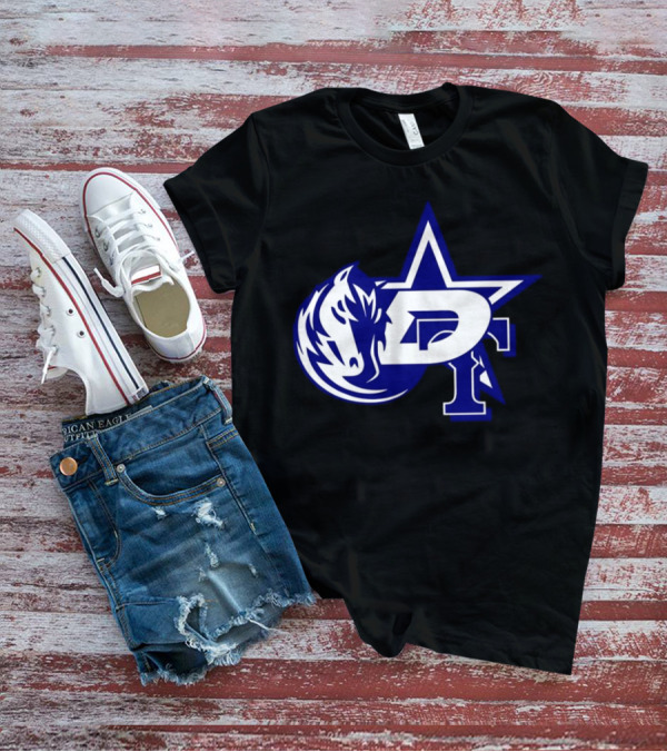 Dallas Cowboys Stars Mavericks Rangers Team Logos 4 Sports Collaboration T-Shirt