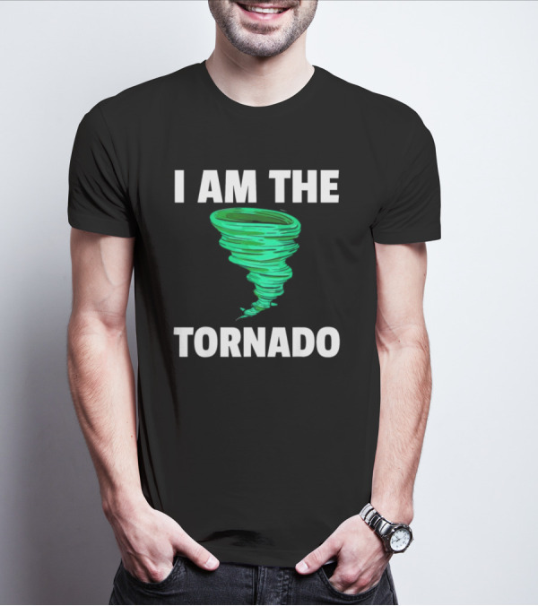 I AM THE TORNADO Green Spiral T-Shirt