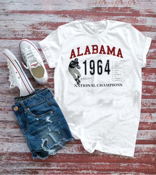 Alabama 1964 National Champions Joe Willie Namath Football Legend T-Shirt