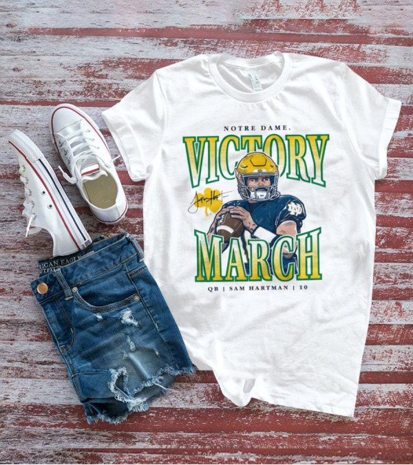 Notre Dame Victory March Sam Hartman QB 10 T-Shirt