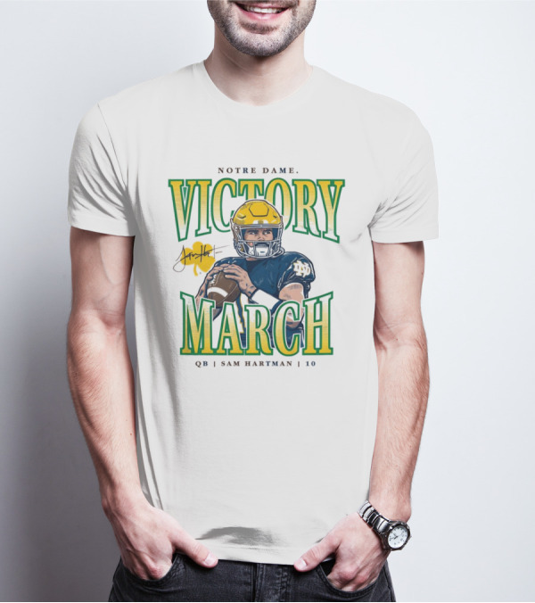 Notre Dame Victory March Sam Hartman QB 10 T-Shirt