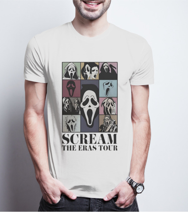 Scream Ghost Face The Eras Tour Halloween Multicolor Pop T-Shirt