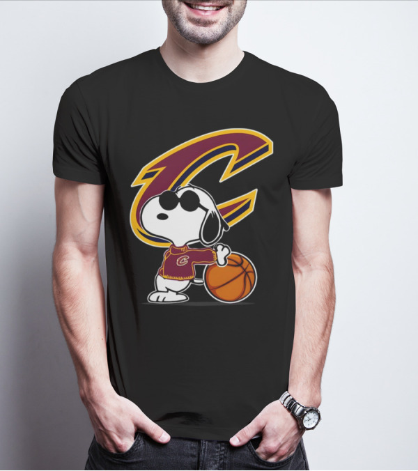 Snoopy Peanuts Cleveland Cavaliers NBA Basketball T-Shirt