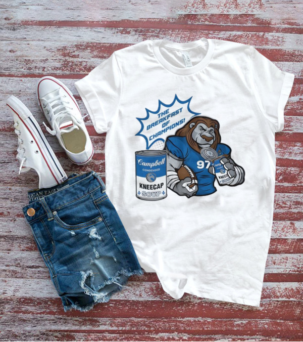 Campbell Soup Kneecap Breakfast Of Champions Detroit Lions T-Shirt
