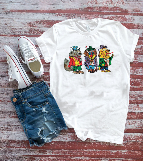 Wolfgang Wolf Barry Baboon Harry Hyena Cartoon Characters T-Shirt
