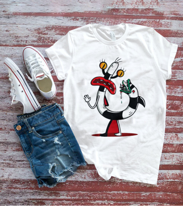 Worm Tail Cartoon Creature Horror T-Shirt
