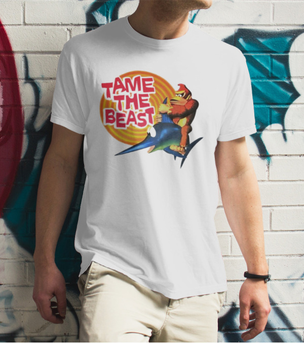 Tame The Beast Donkey Kong Riding Swordfish T-Shirt