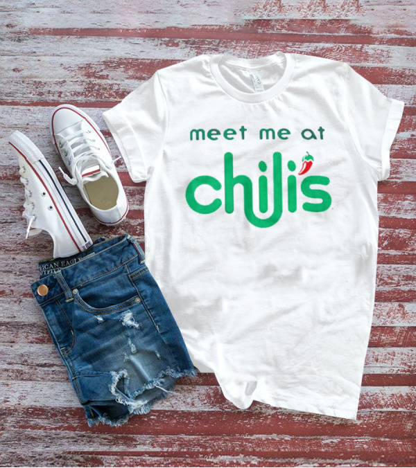 Meet Me At Chili’s Neon Logo With Chili Pepper T-Shirt